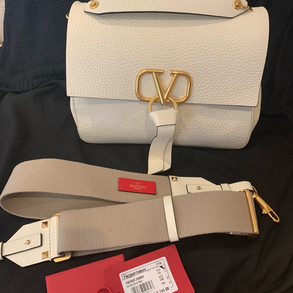 Valentino top handle, cross body VRing bag.